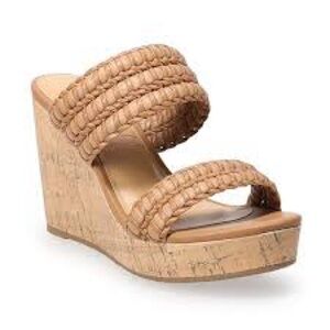 Women's Tan Wedge Sandals